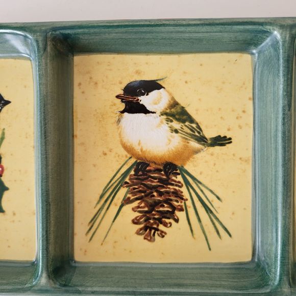 Lenox Winter Greetings Tray 3 Part Relish Dinnerware Catherine McClung Holiday - Picture 3 of 12